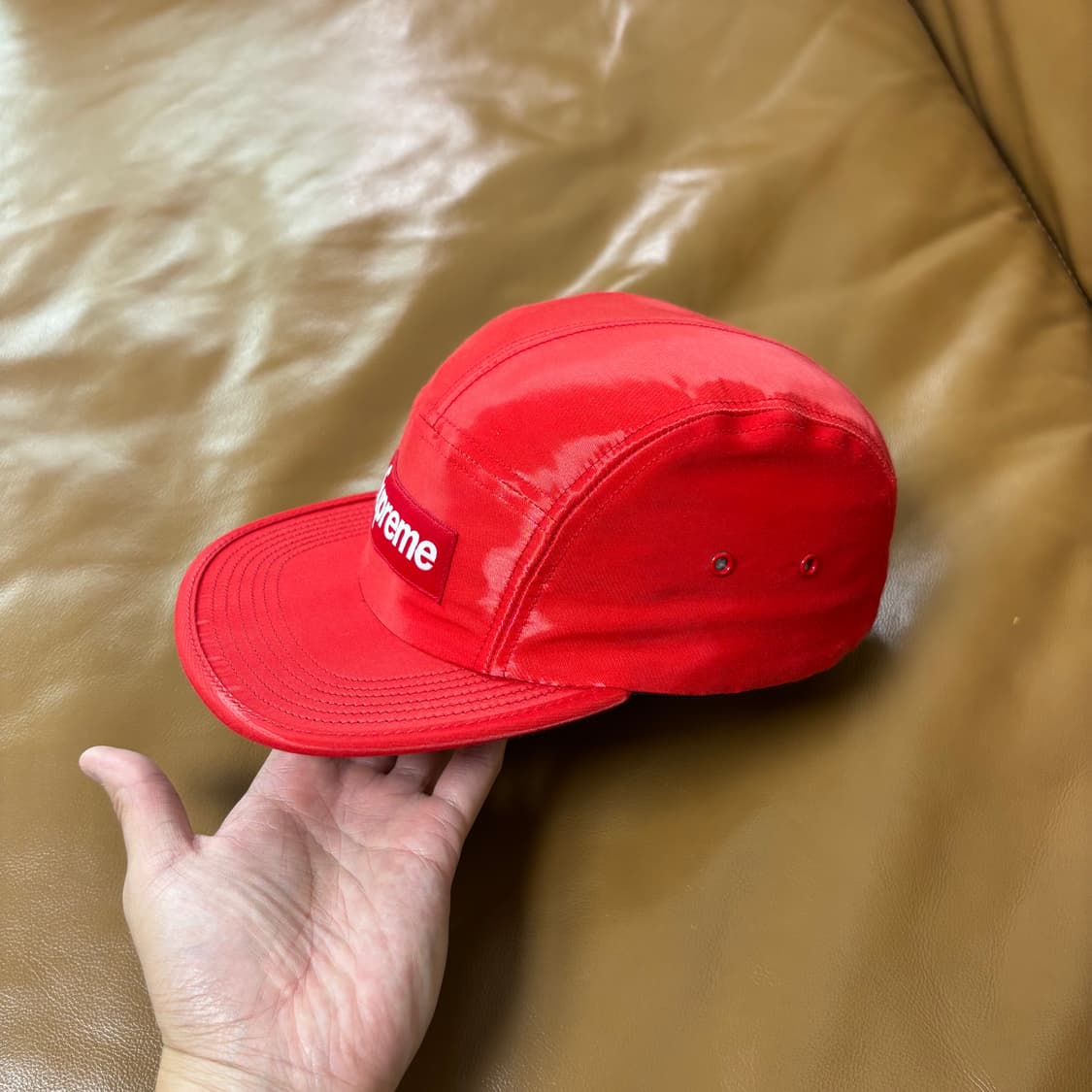 Supreme 슈프림 실크 레드 캠프캡 모자 (Silk Red) 상품이미지4
