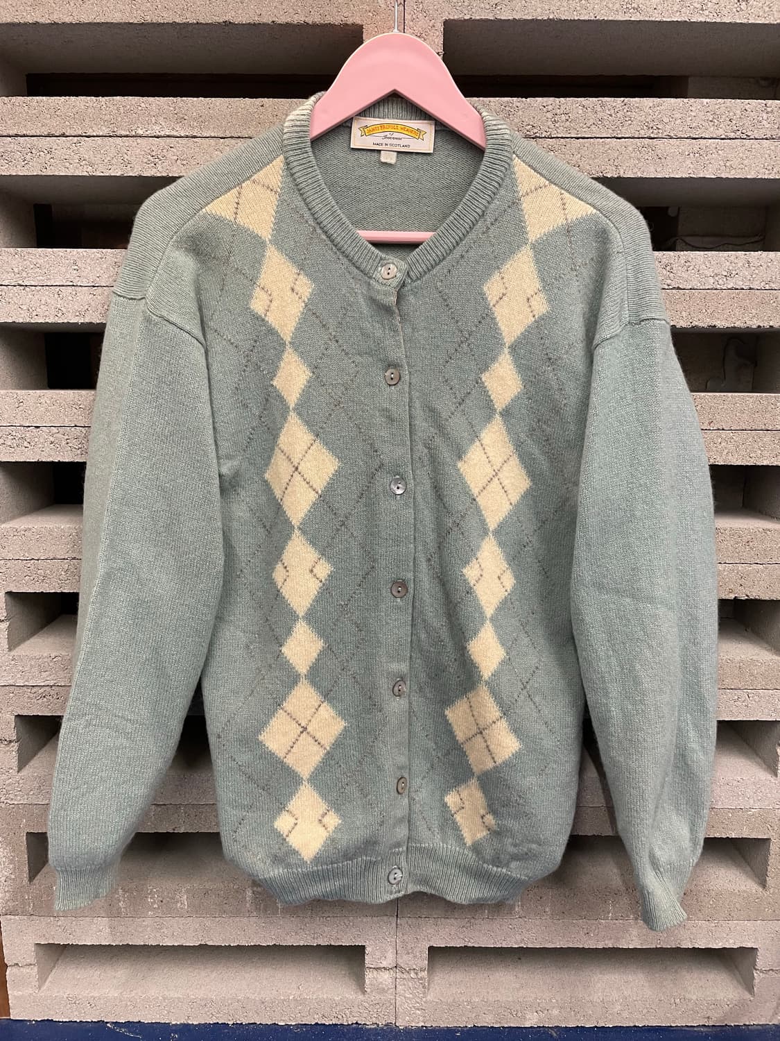 Pringle Scotland wool 아가일 가디건 상품이미지4