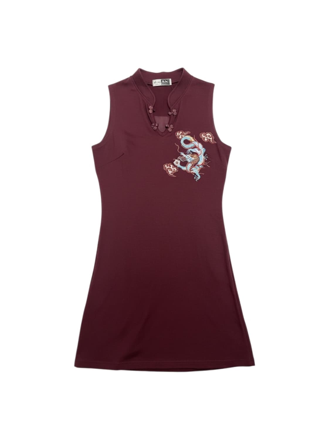 Oriental Dragon Embroidery Cotton Dress 상품이미지1