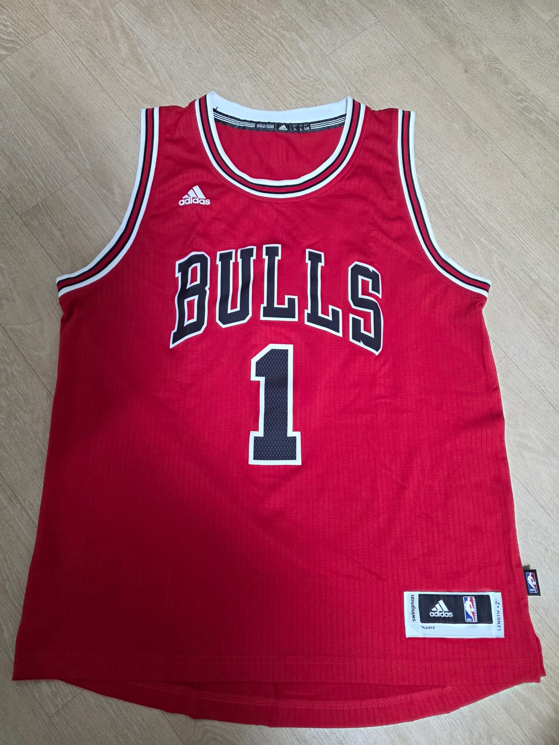 아디다스  NBA시카고 불스 데릭로즈 스윙맨 홈 유니폼 저지 L 상품이미지1