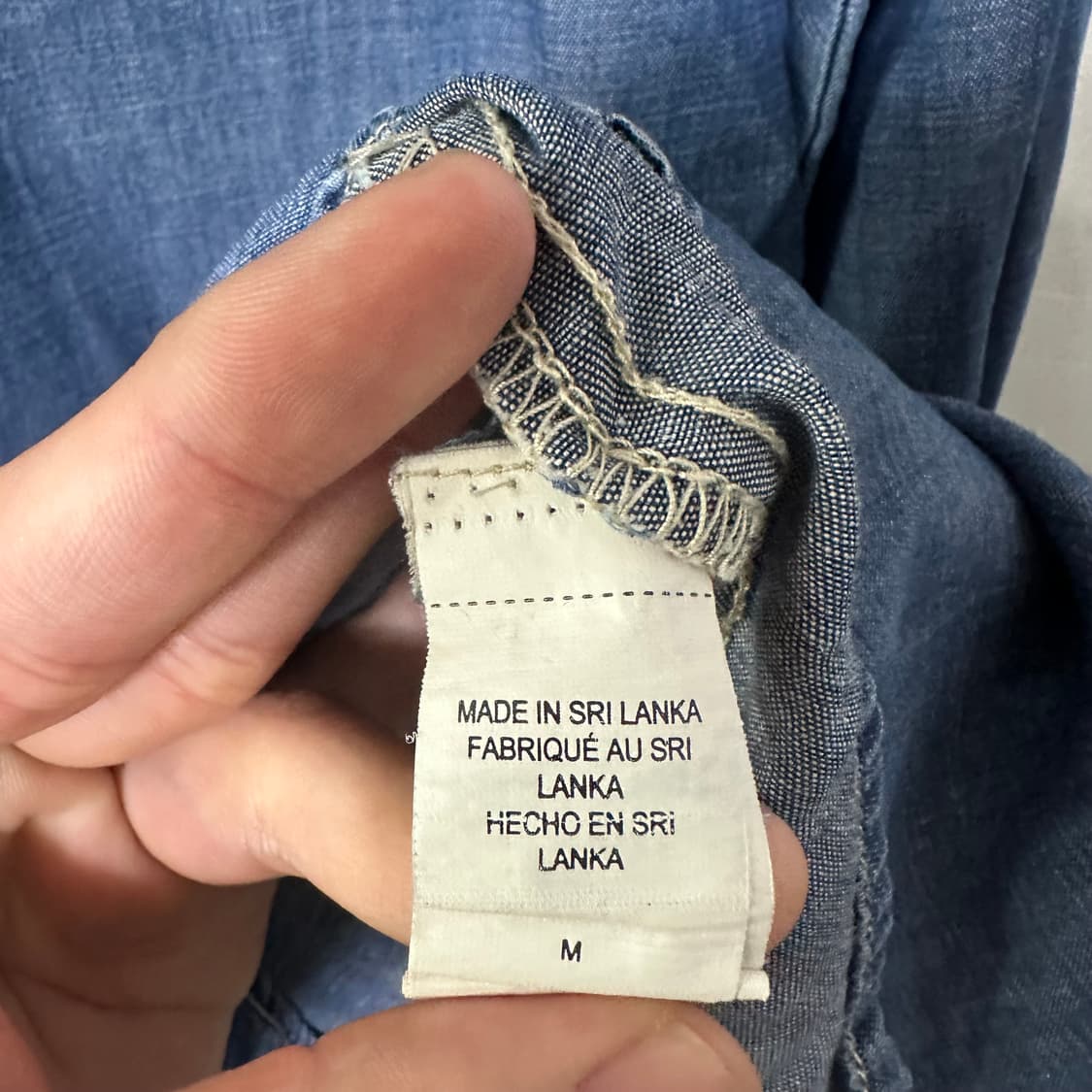 (M) 럭키브랜드 데님 롱 셔츠 청셔츠 상품이미지3