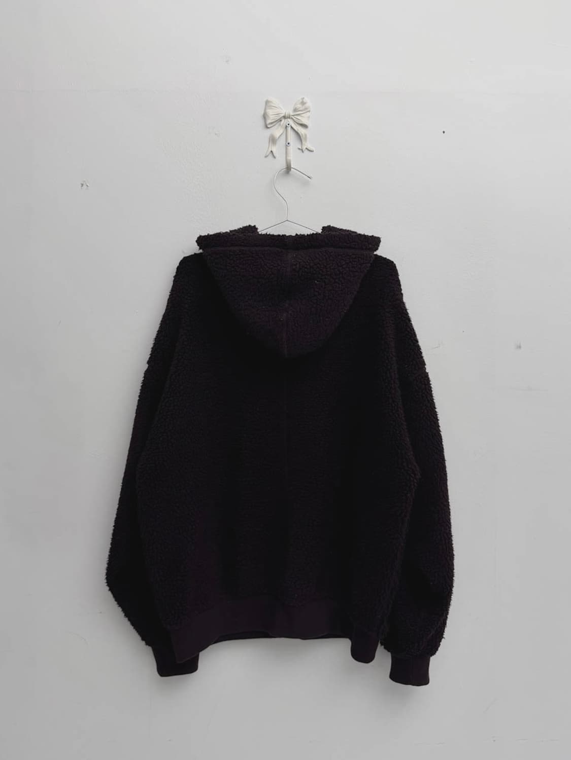 마우지 딥 퍼플 뽀글이 후드 집업 상품이미지6