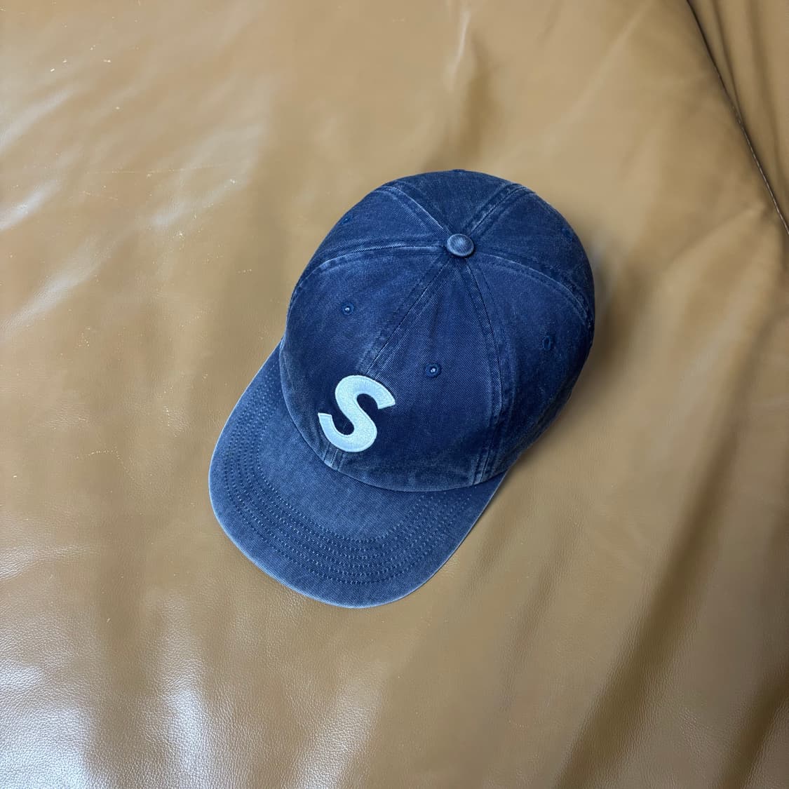 슈프림 S로고 6패널 볼캡 모자 23FW 피그먼트 네이비 상품이미지5