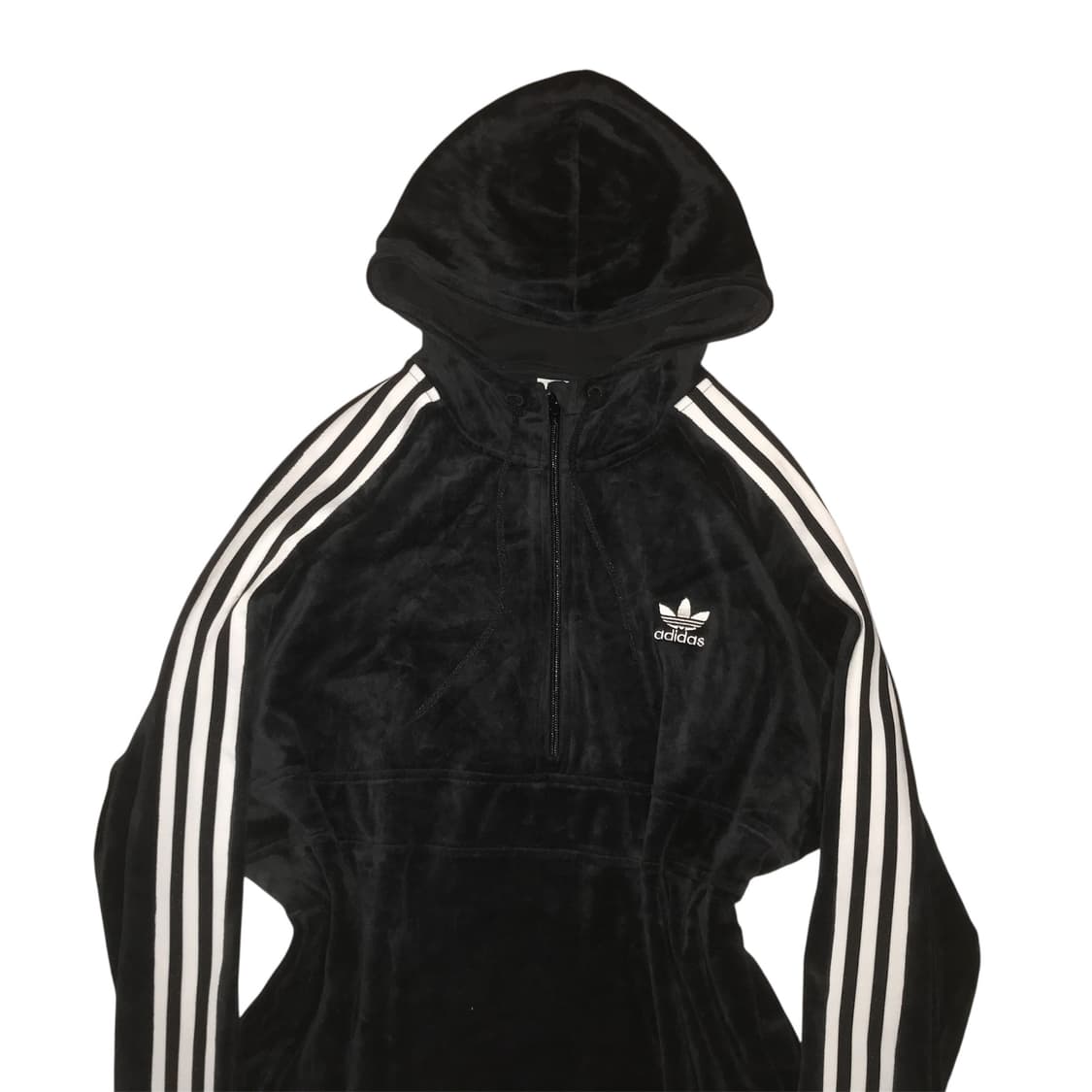 아디다스 벨벳 반집업 후드티 상품이미지2