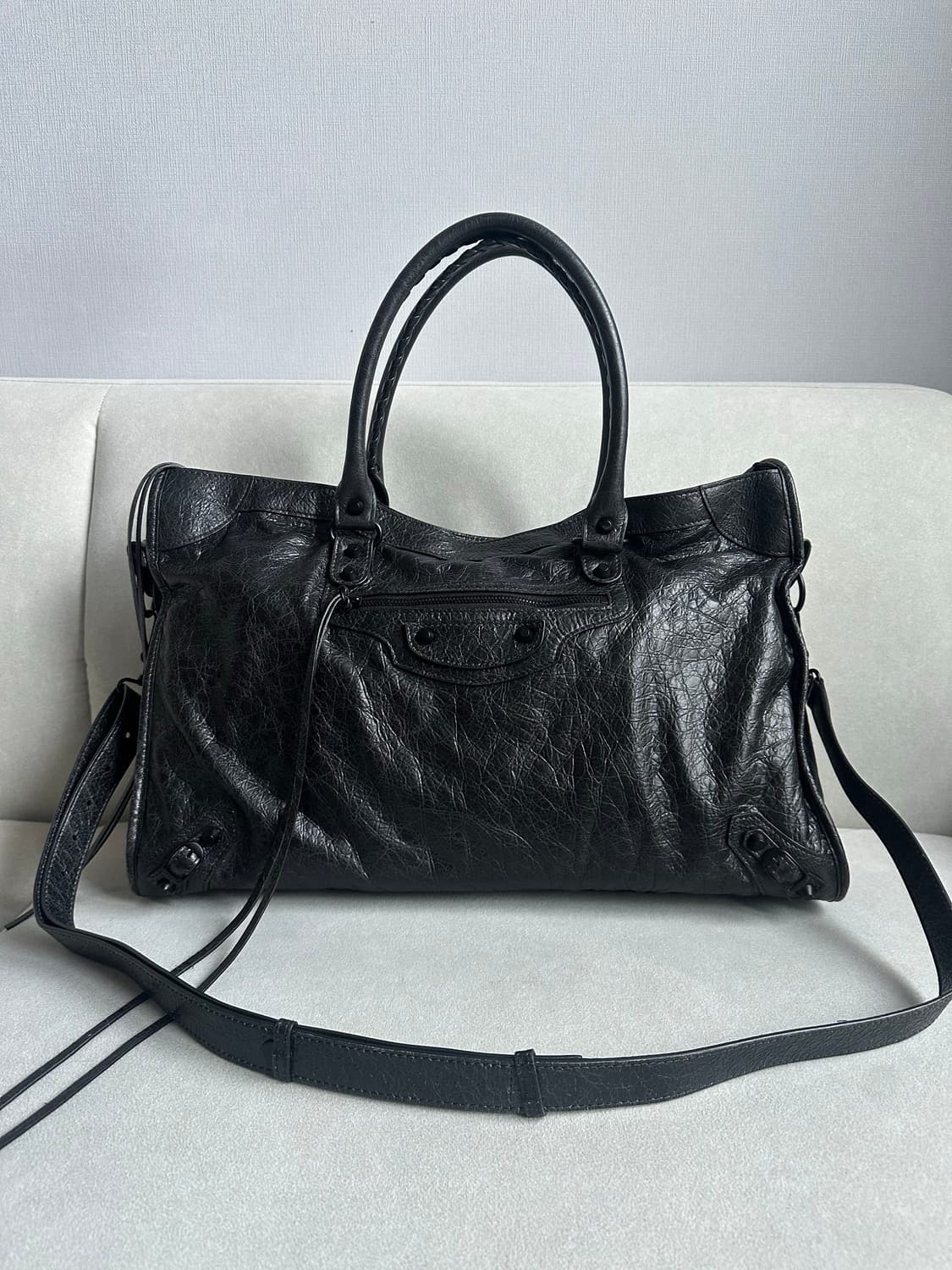 [A+ 정품] 발렌시아가 르 시티 모터백 라지 블랙 상품이미지7