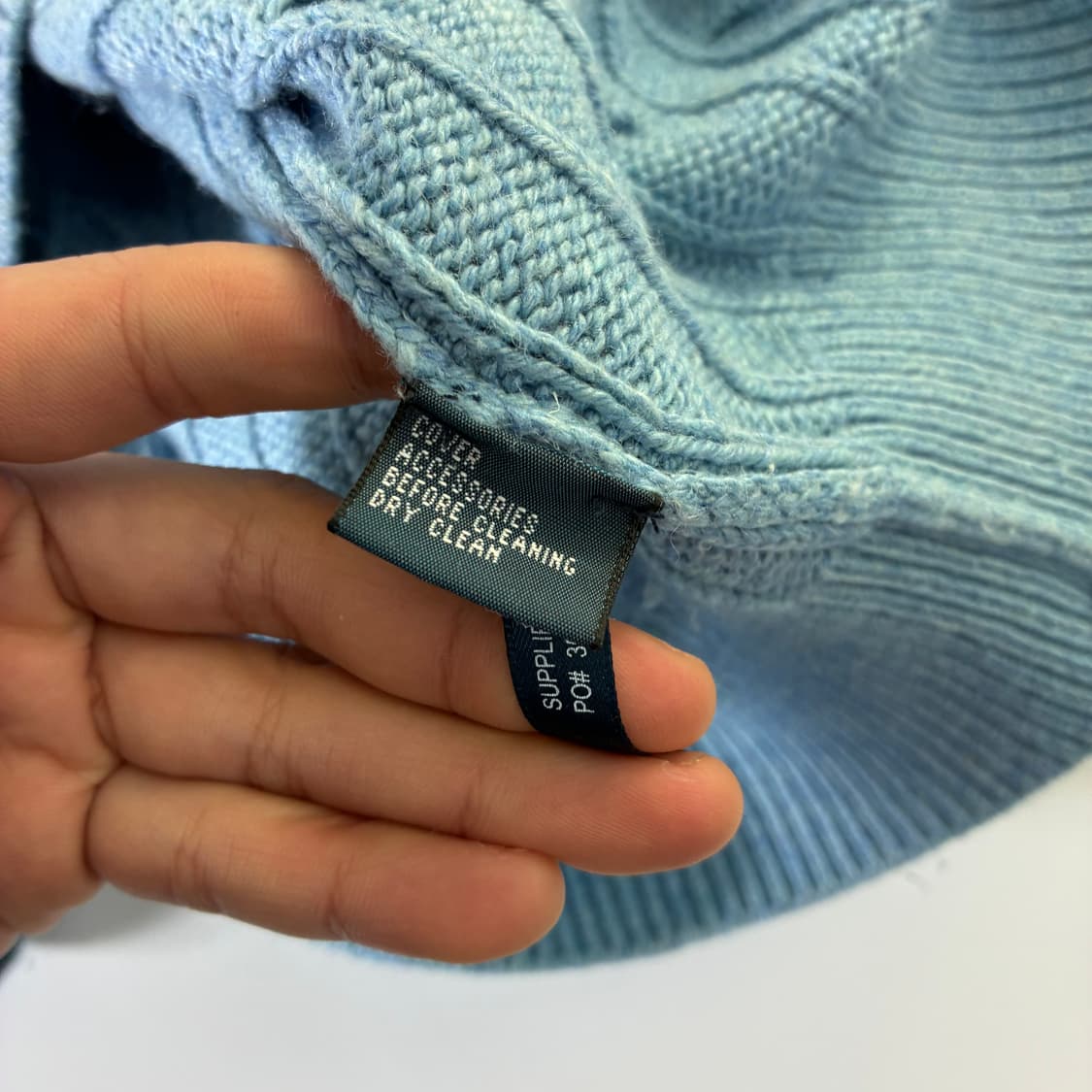 Polo  폴로 랄프로렌 자수 터사실크 꽈배기 반집업 니트   상품이미지7