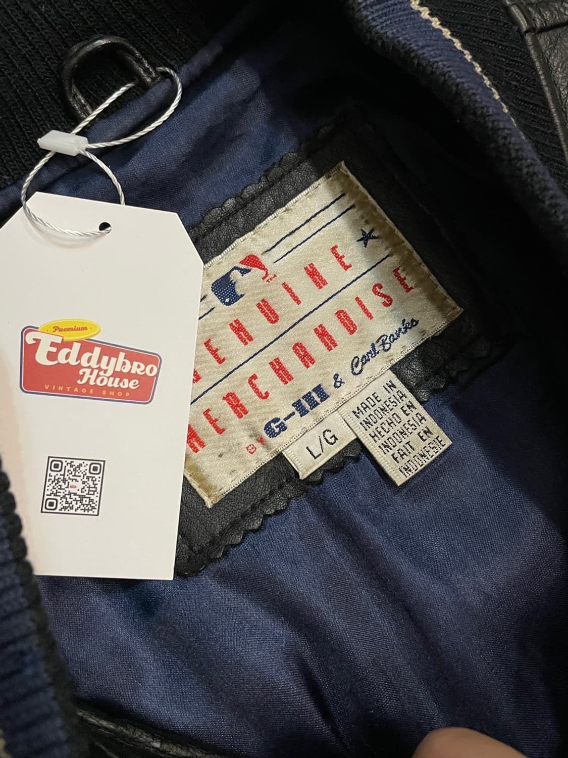 90’s 제뉴인머천다이즈 뉴욕 양키스 레더 자켓 상품이미지7