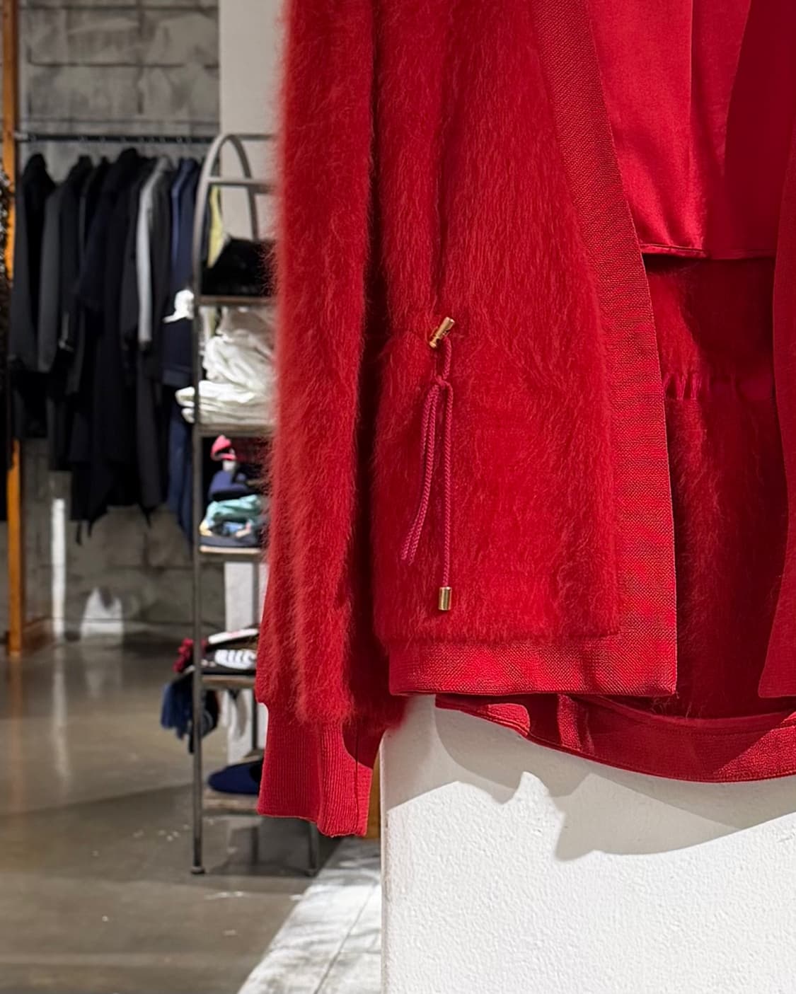 발망 레드 헤어리 앙고라 가디건 상품이미지5