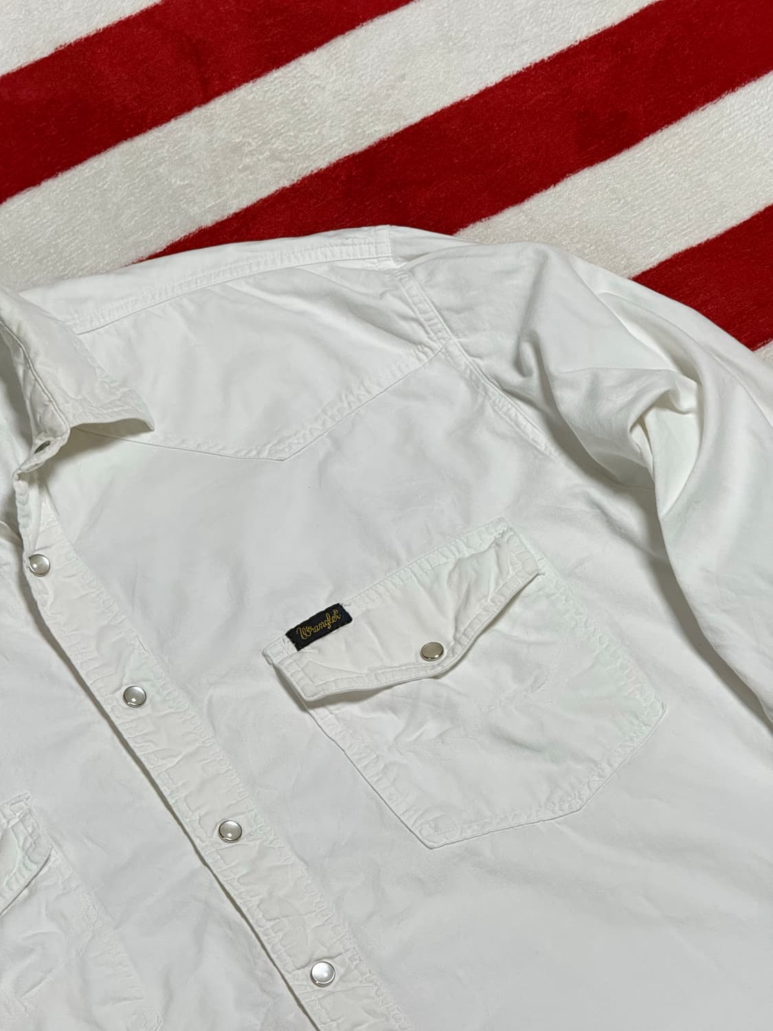 랭글러화이트 웨스턴셔츠 Wrangler Western Shirt [XL] 상품이미지5