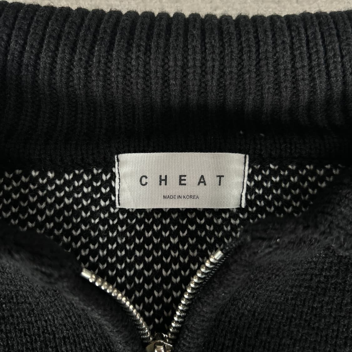 CHEAT 니트 집업자켓  상품이미지2