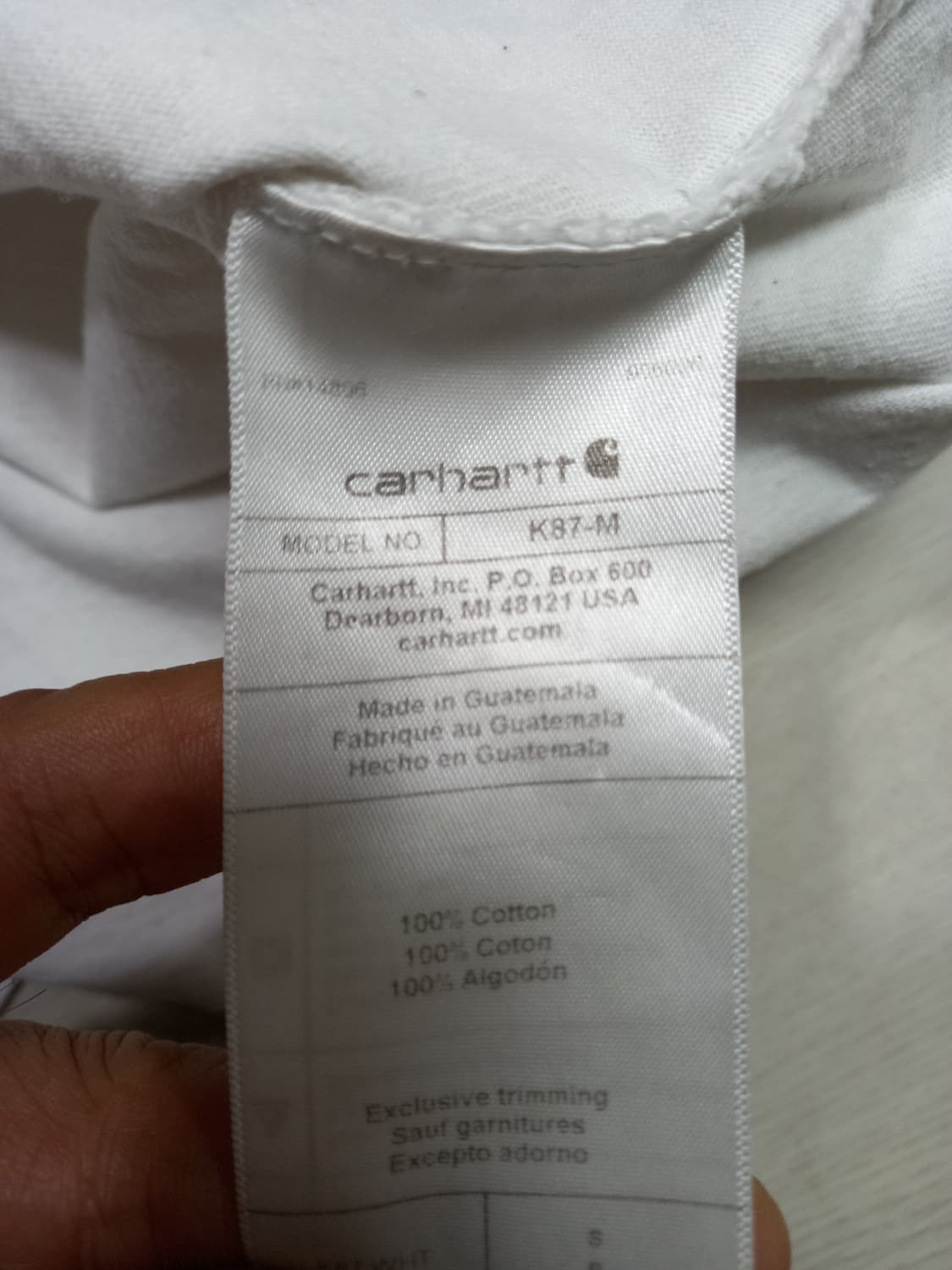 M95-L100 carhartt  반팔티셔츠 화이트 M-11 상품이미지5