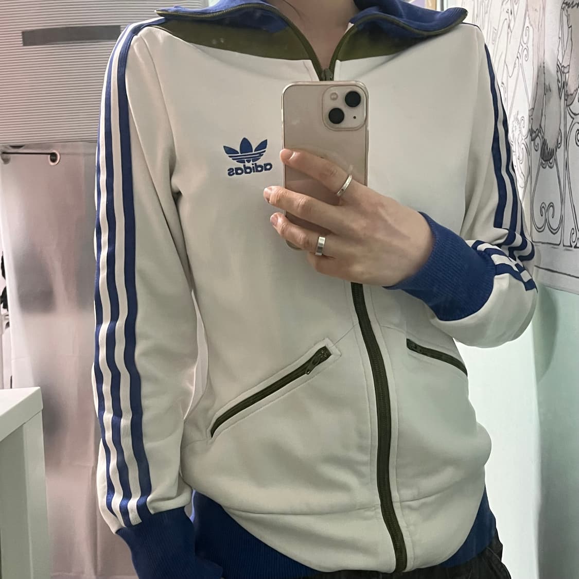 아디다스 져지 흰파카키  상품이미지1