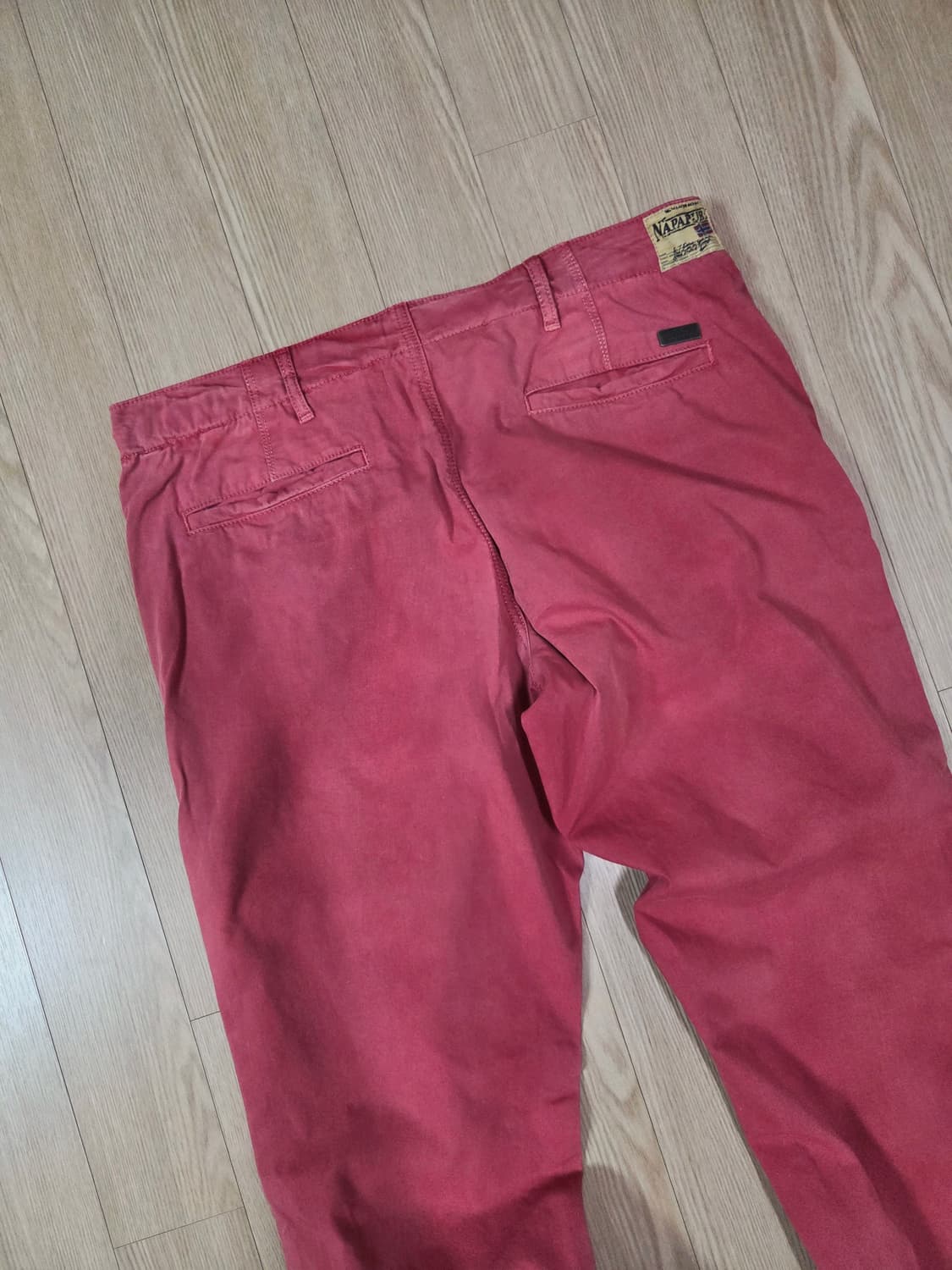 나파피리 레드 가먼트다잉 코튼 팬츠 상품이미지8