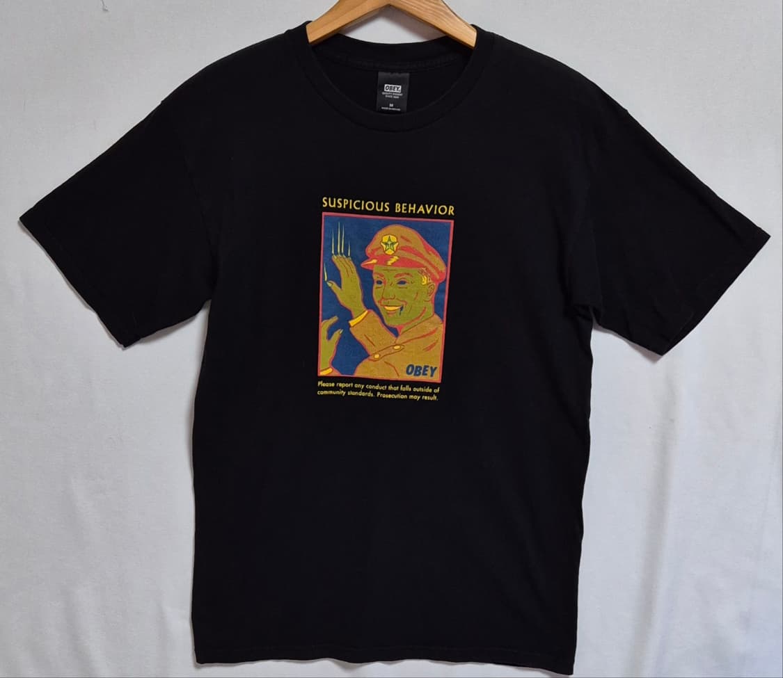 M (95) 오베이 블랙 반팔티 상품이미지1