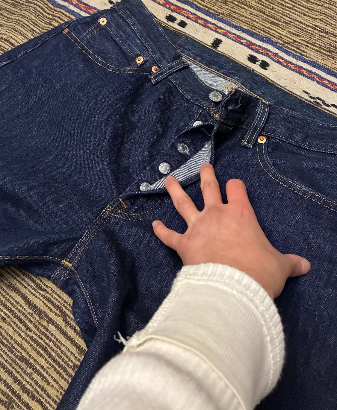 (32)Levis 리바이스 501 진청 데님 청바지 스트레이트핏 상품이미지3