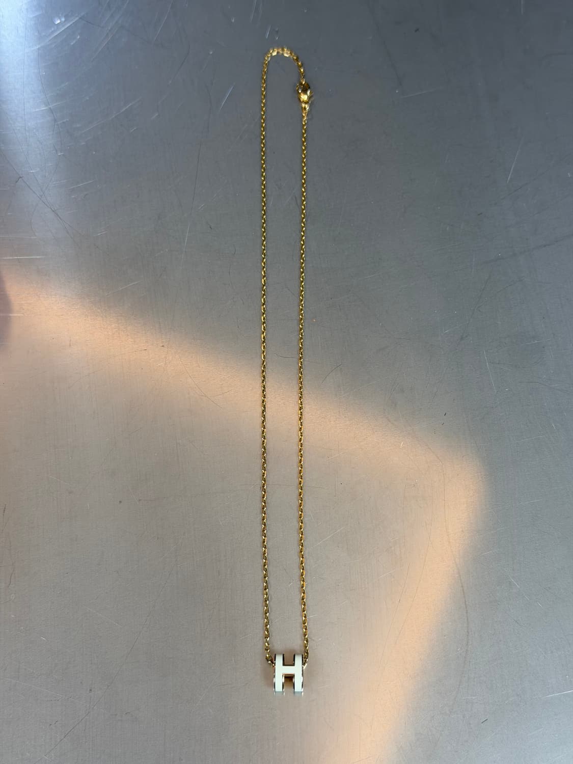 [리오브] 에르메스 미니 팝아슈 블랑 펜던트 목걸이 상품이미지4