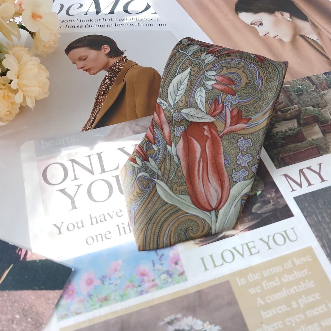 휴고보스 실크 플라워 페이즐리 넥타이 9.5cm A+등급 A19570
 상품이미지4