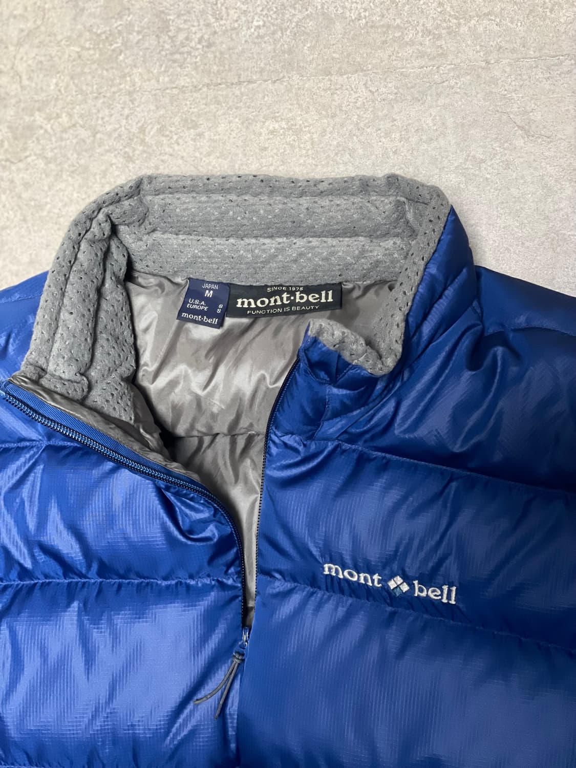 빈티지 몽벨 라이트 알파인 구스 다운 패딩 자켓 블루 상품이미지3