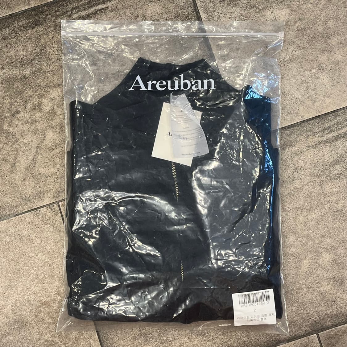 [택포](2size)아르반 리파인드 퍼커링 크롭 져지 자켓 블랙 상품이미지8