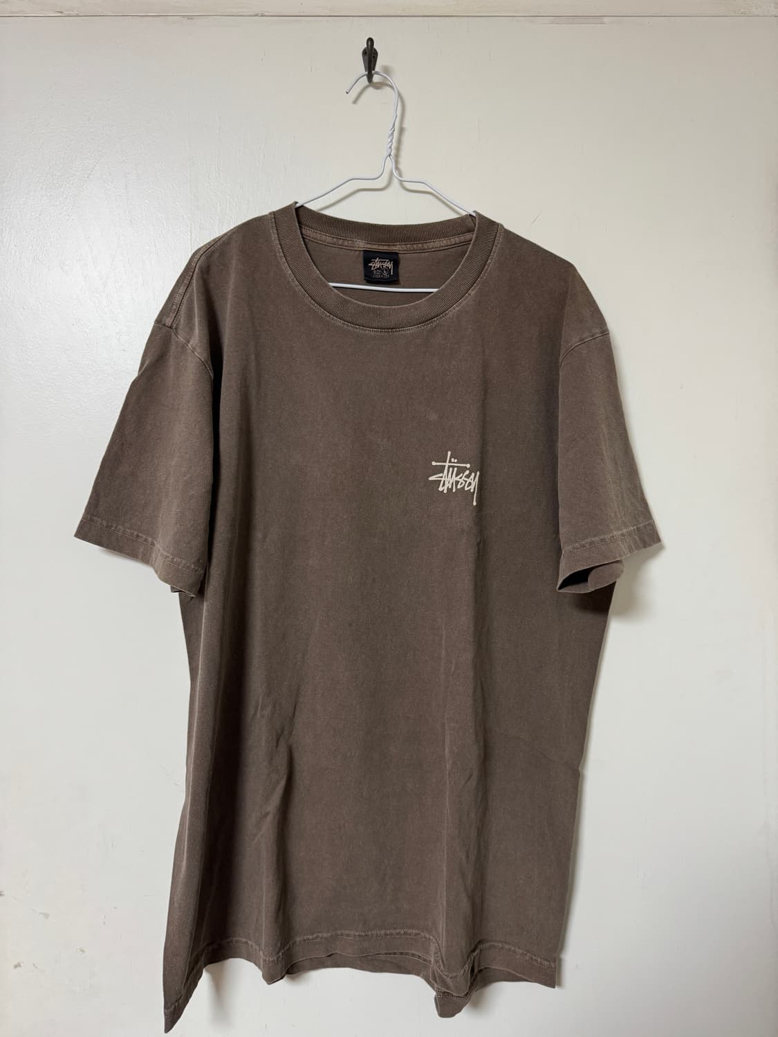 [L] 스투시 베이직 티셔츠 반팔티 피그먼트 브라운 상품이미지1
