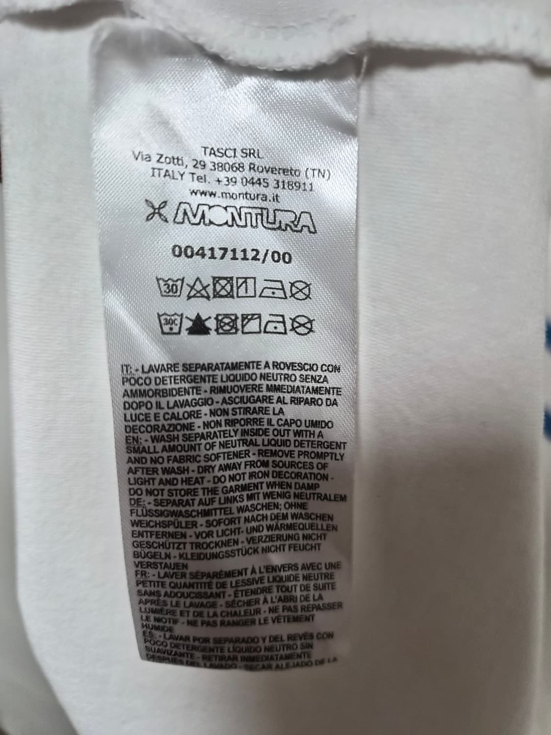 몬츄라Montura 빅로고 화이트 티셔츠 L - T117 상품이미지5