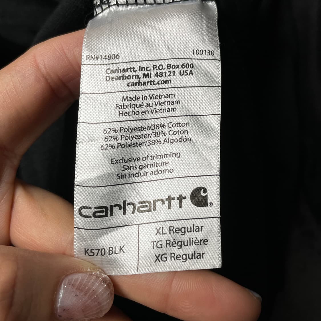 CARHARTT 칼하트 블랙 포켓 반팔 카라티셔츠 A01140 상품이미지10