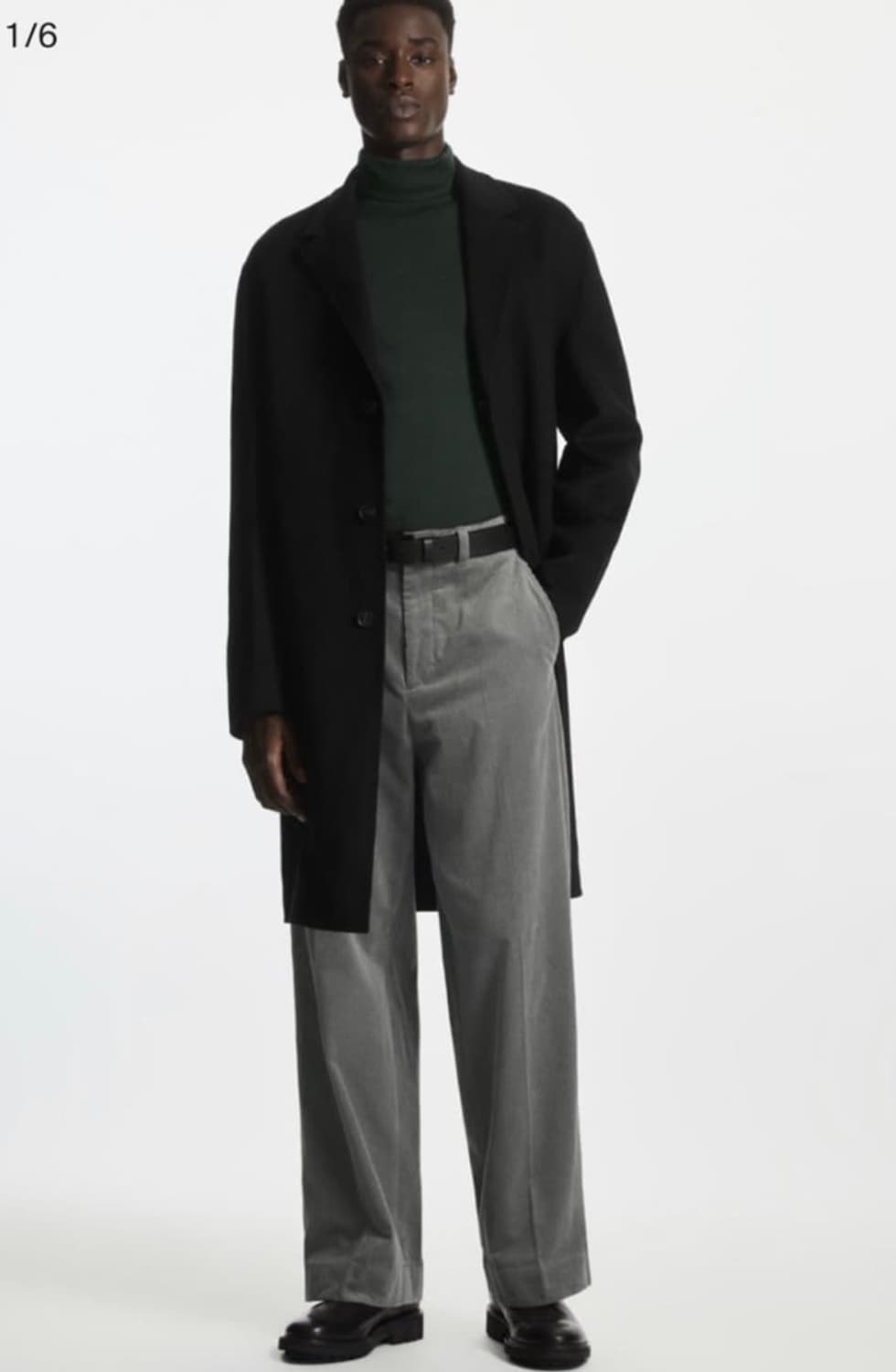 코스 와이드 코듀로이 팬츠 그레이 상품이미지1