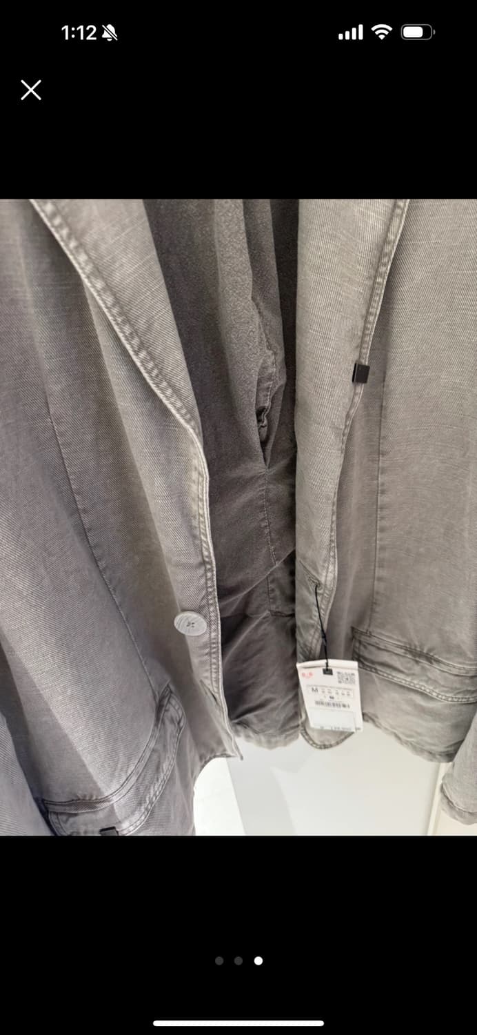 자라 회색 블레이저 (데님소재) M 상품이미지3