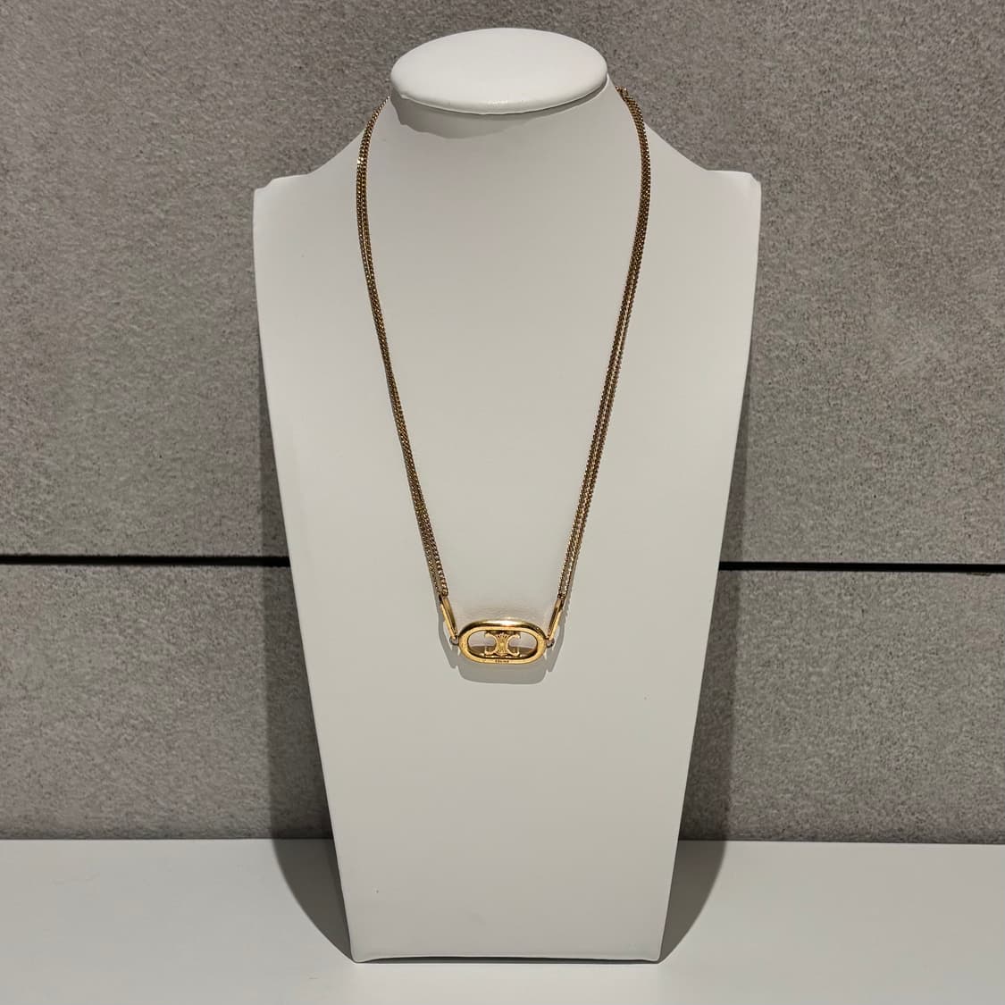 A OS사이즈 셀린느 트리옹프 금장 목걸이 골드 상품이미지1