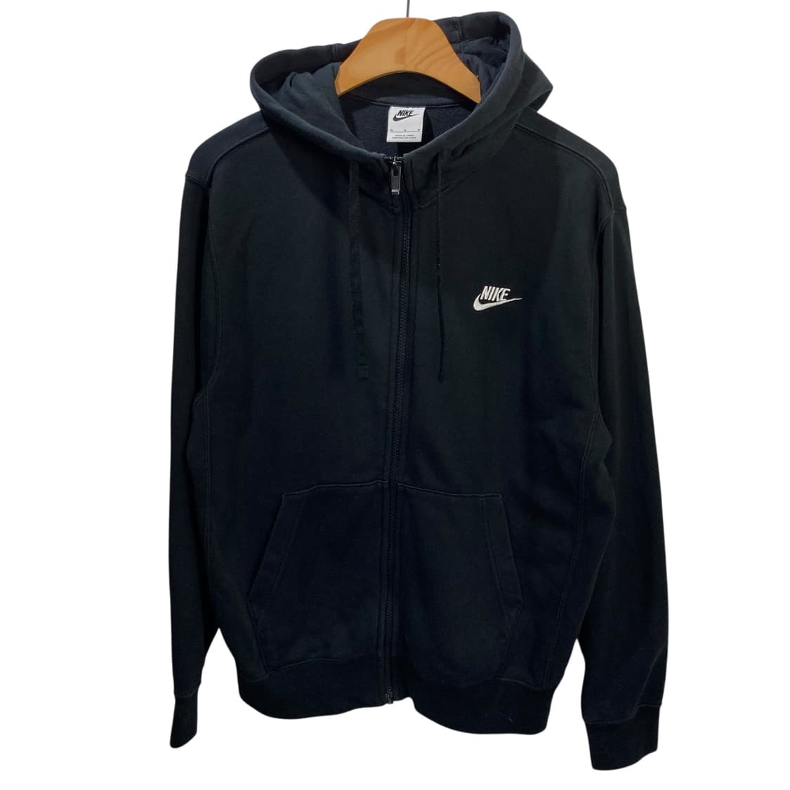 나이키 클럽로고 블랙 후드집업 상품이미지2