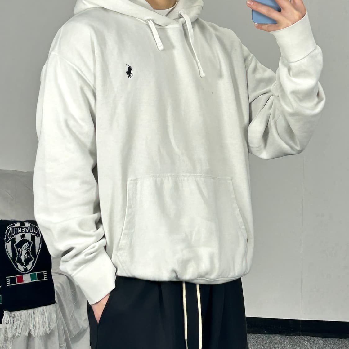 폴로 랄프로렌 포니 로고 화이트 후드티 XL  상품이미지1