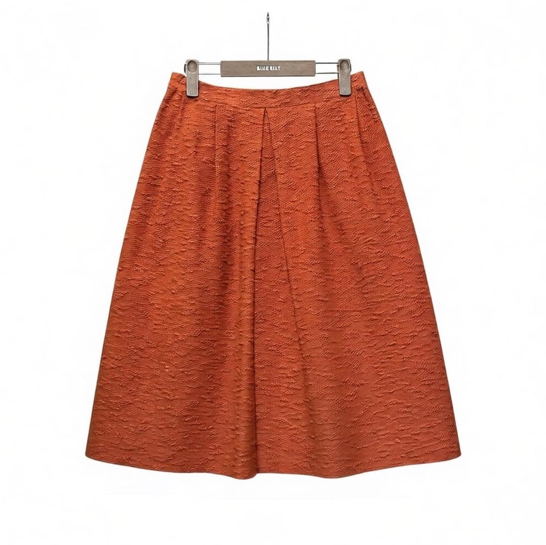 JPN VINTAGE 롱 스커트 플레어 핏 핀턱 부클 디테일 오렌지 상품이미지1