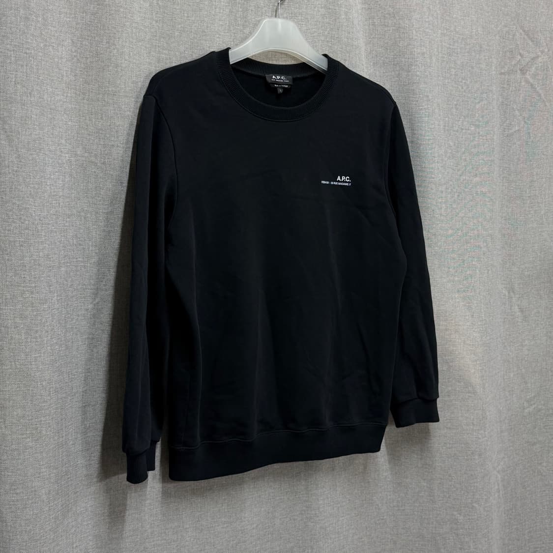 [해외L] A.P.C. 아페쎄 블랙 맨투맨 긴팔 티셔츠 상품이미지2