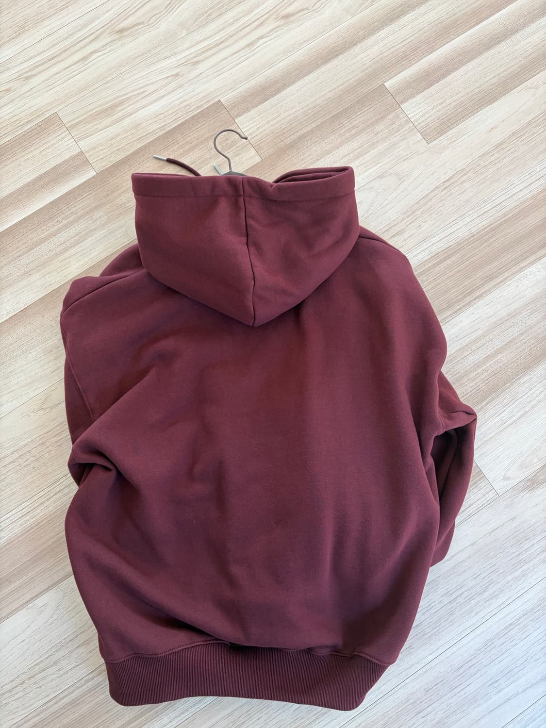 제멋 아크 롤링 버건디 기모 후드티 m 상품이미지6