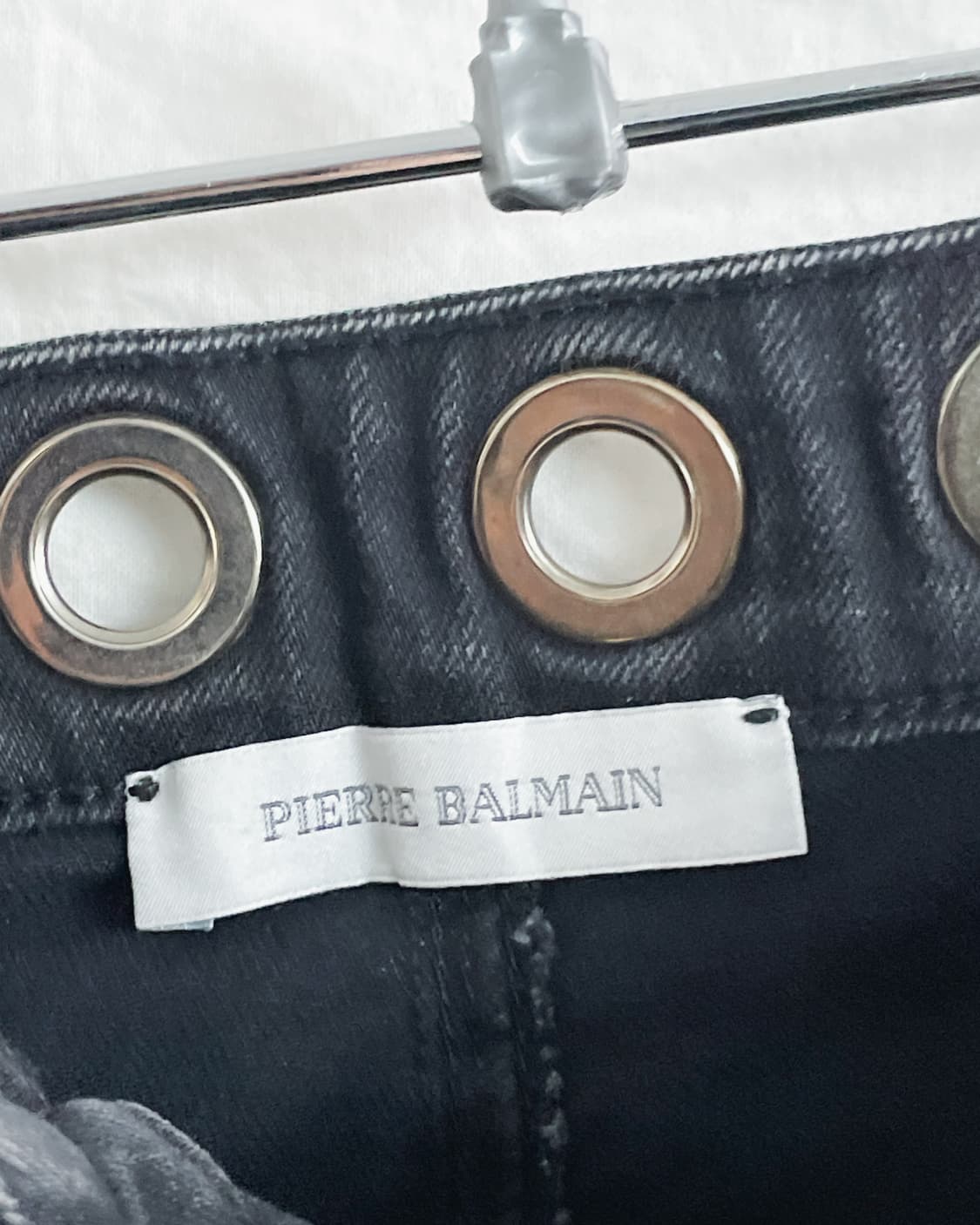 발망 아일렛 바이커 데님 쇼트 미니스커트 상품이미지7