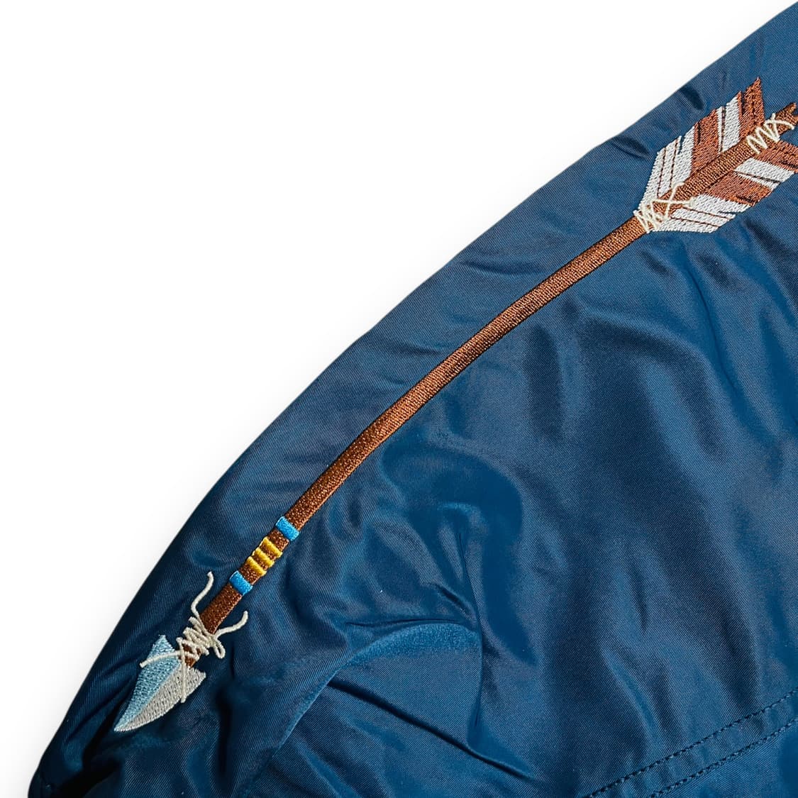 쇼트 인디안 자수 아처 아피치 Ma-1 네이비 자켓 상품이미지7