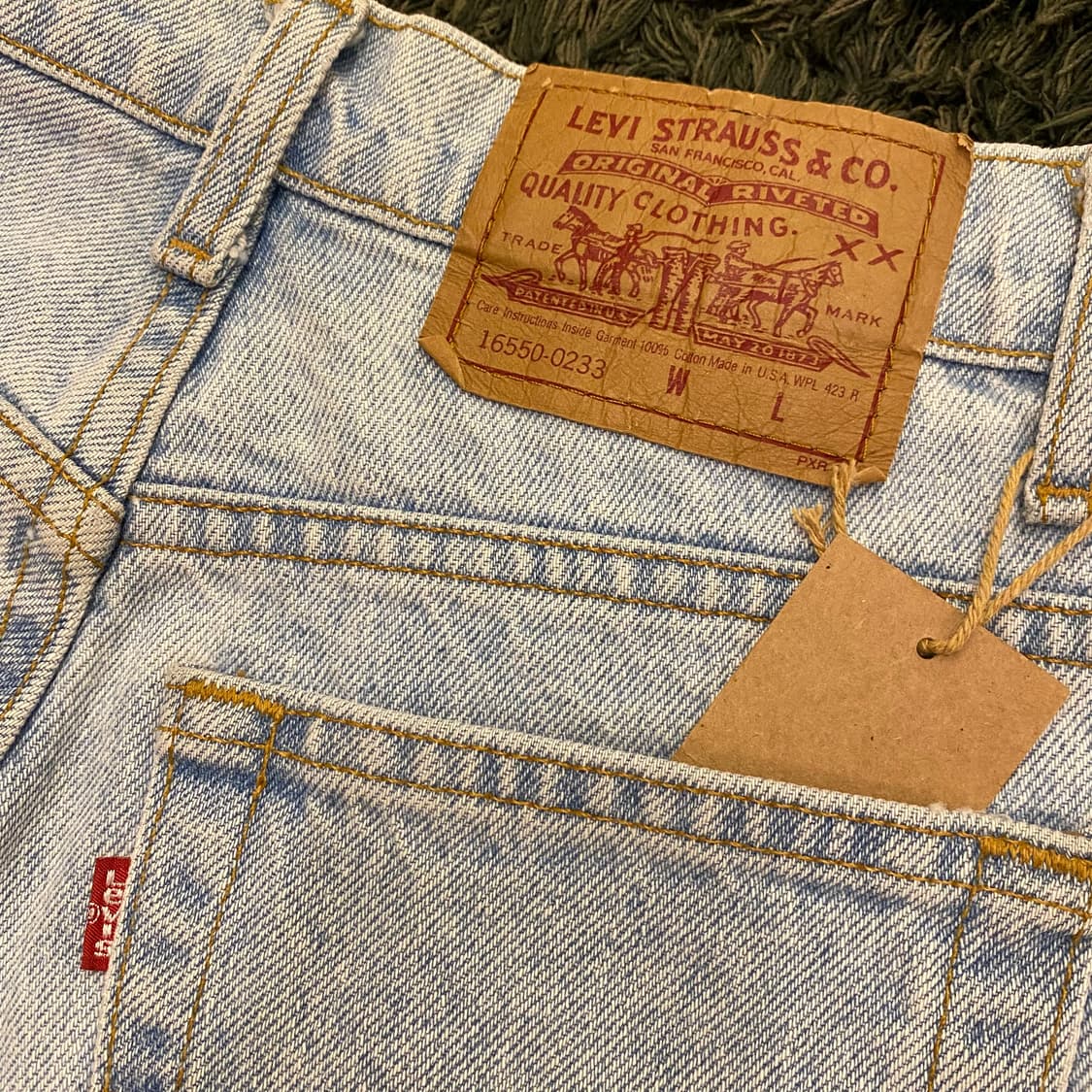 (27inch) 90s 빈티지 리바이스 데님 청 반바지 상품이미지3