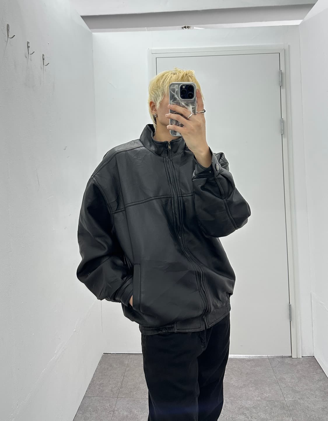 Vintage leather blouson 상품이미지2