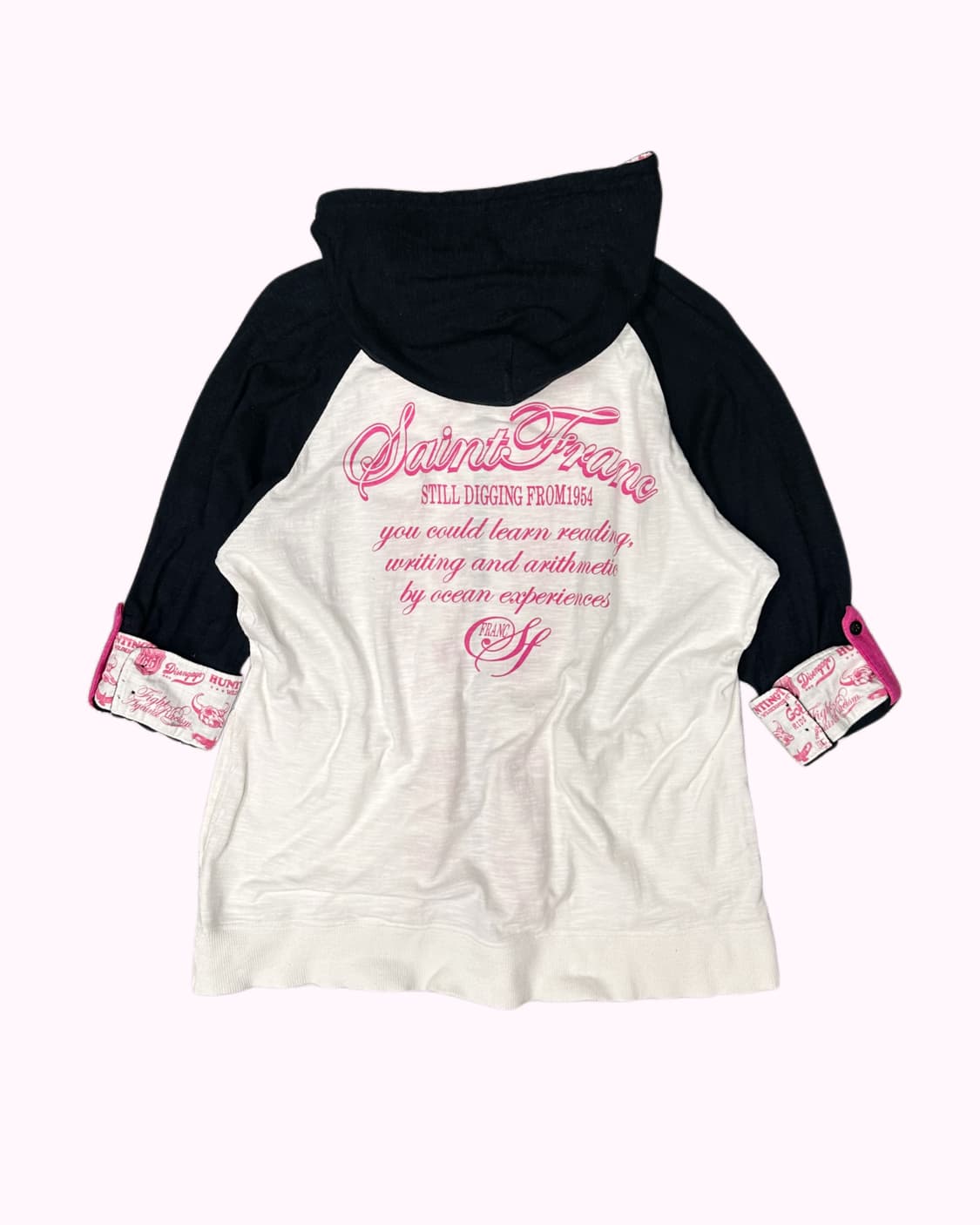 pink lettering raglan hood zip-up 상품이미지6
