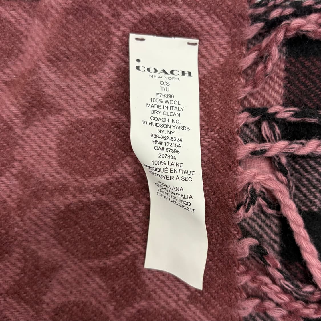 코치 양면 울 배색 시그니처 로고 머플러 상품이미지3