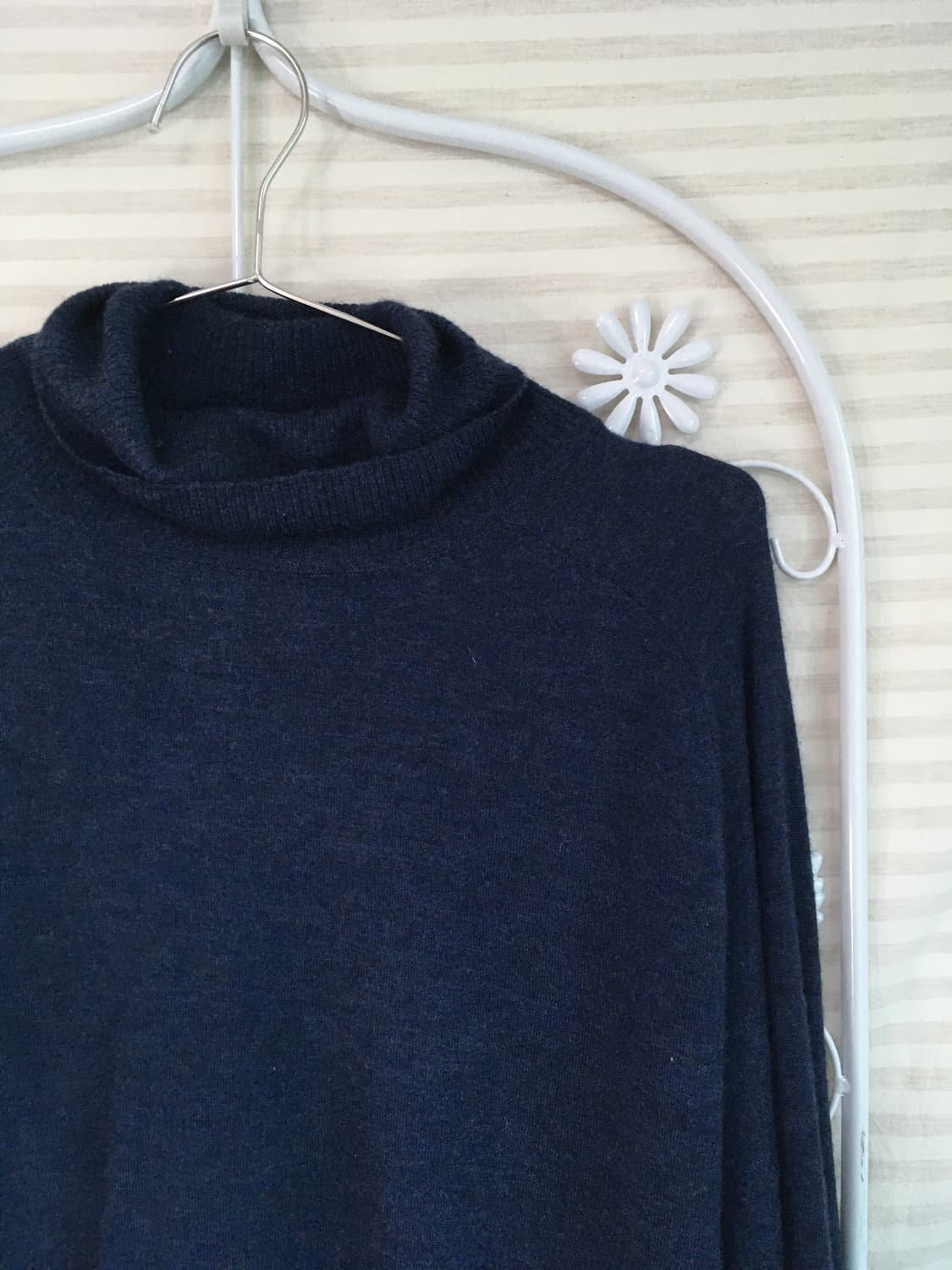 빈티지 딥블루 폴라 니트 티셔츠 y2k 스트릿 갸루 펑키 일본빈티지695 상품이미지3