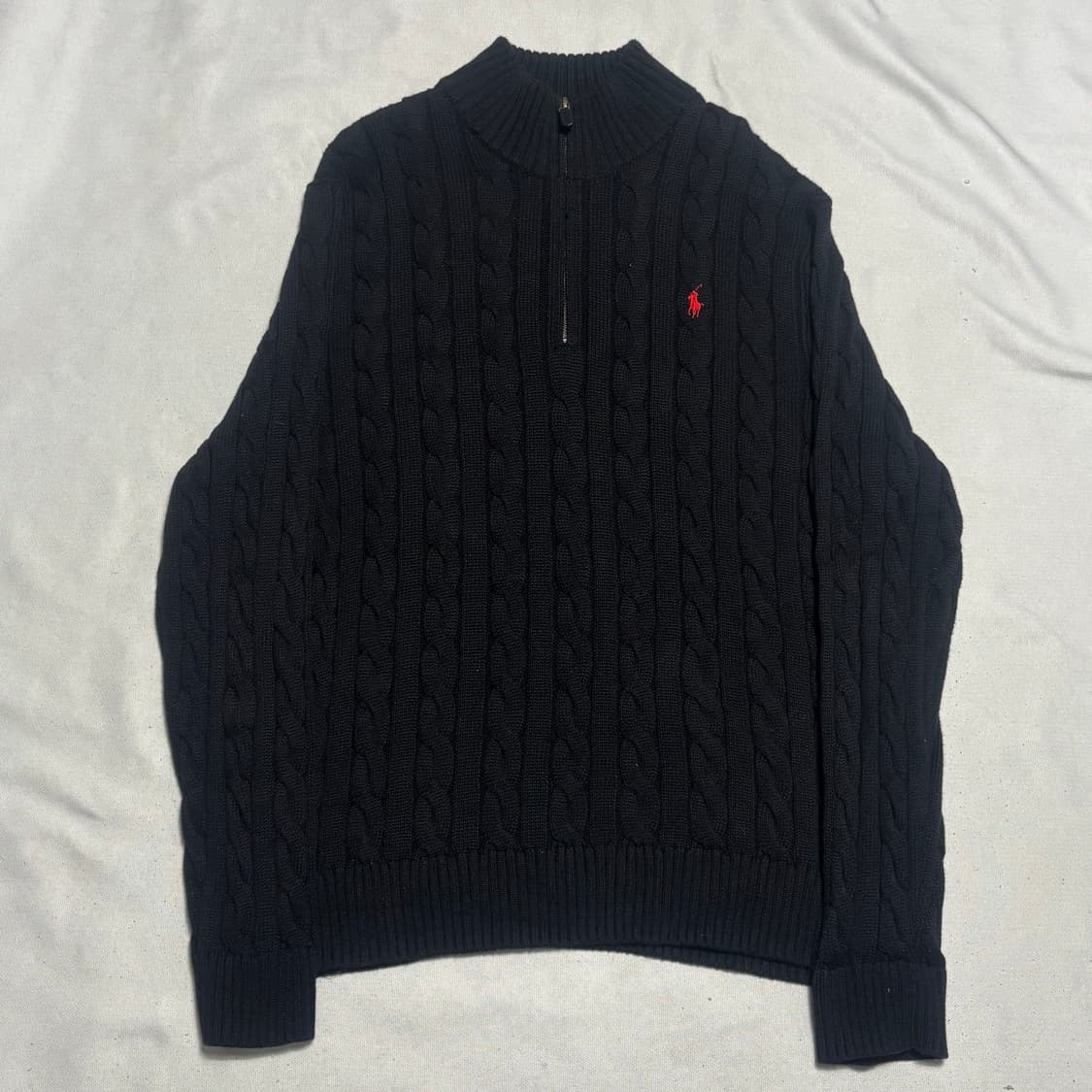 XL 폴로랄프로렌 블랙 하프집업 니트 상품이미지2