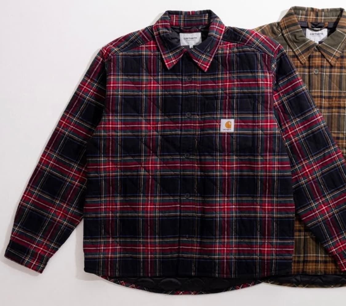 칼하트wip 와일스 체크셔츠자켓 xxl 상품이미지1