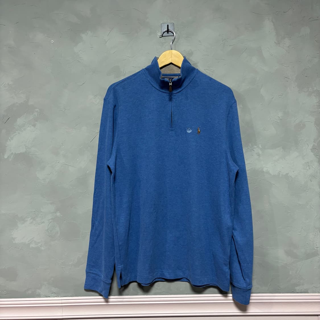 폴로 랄프로렌 신형 니트 반집업 하늘블루 새상품 상품이미지1