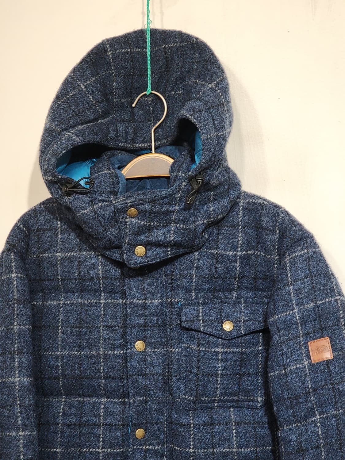 (100) 노스페이스 해리스트위드 패딩점퍼 체크 구스다운 자켓  상품이미지2