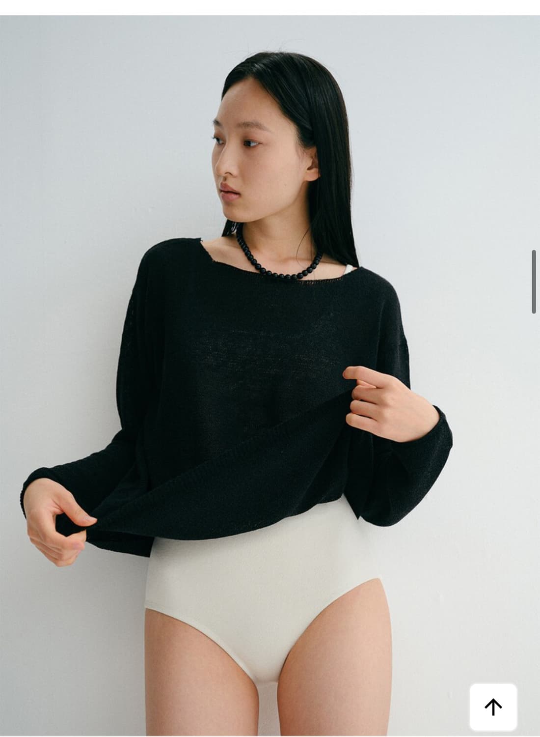 어그스트 linen loose knit (black) 상품이미지1