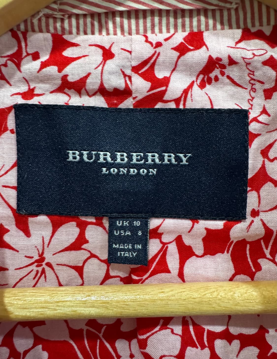 버버리 런던 핑크 스트라이프 블레이저 L 정품 상품이미지5