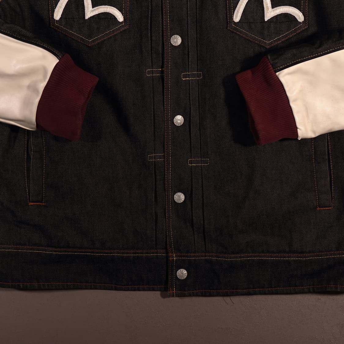 에비수 빅로고 레더 데님자켓 상품이미지6