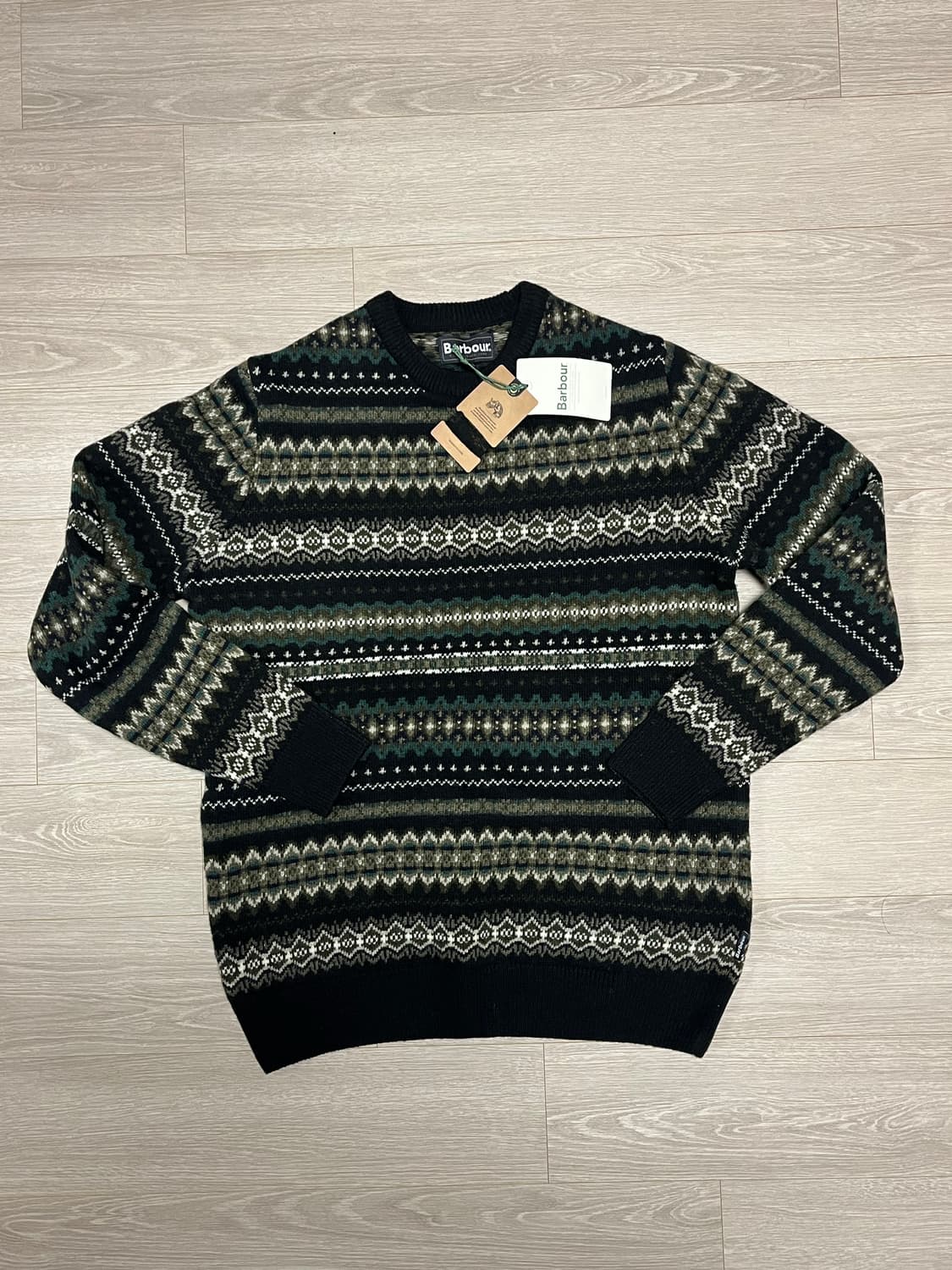 (새상품) 바버 페어아일 램스울100 니트 상품이미지2