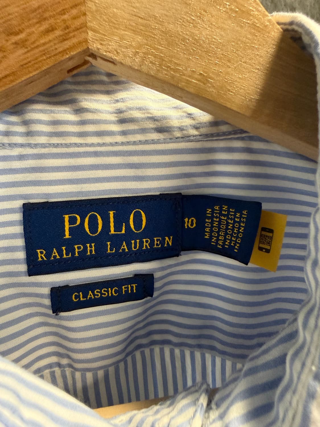 M 폴로랄프로렌 POLO 클래식핏 스트라이프 셔츠 블루 상품이미지5